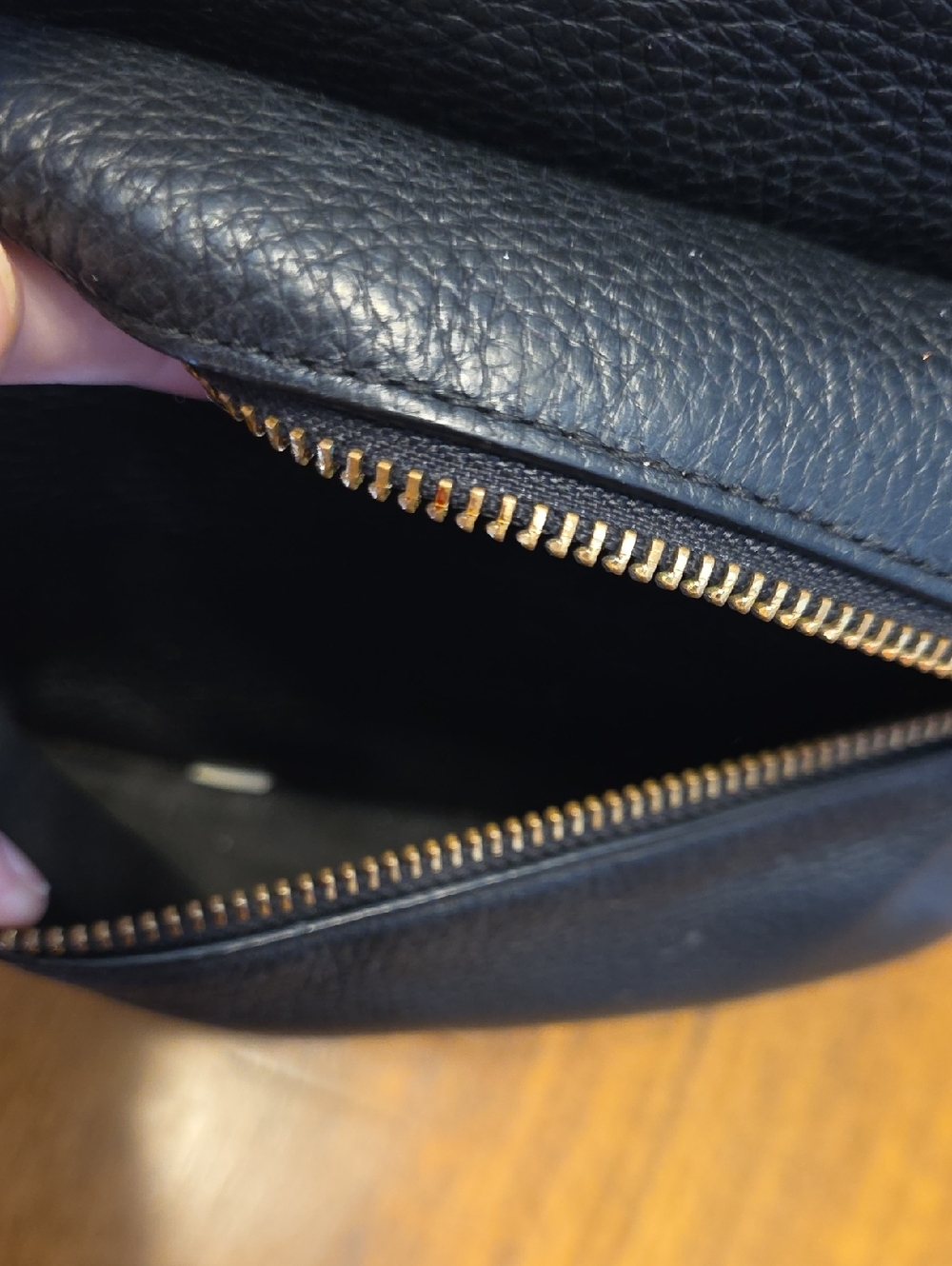 Coach Medium Charlie Backpack in black pebbled leather. - Picture 12 of 16